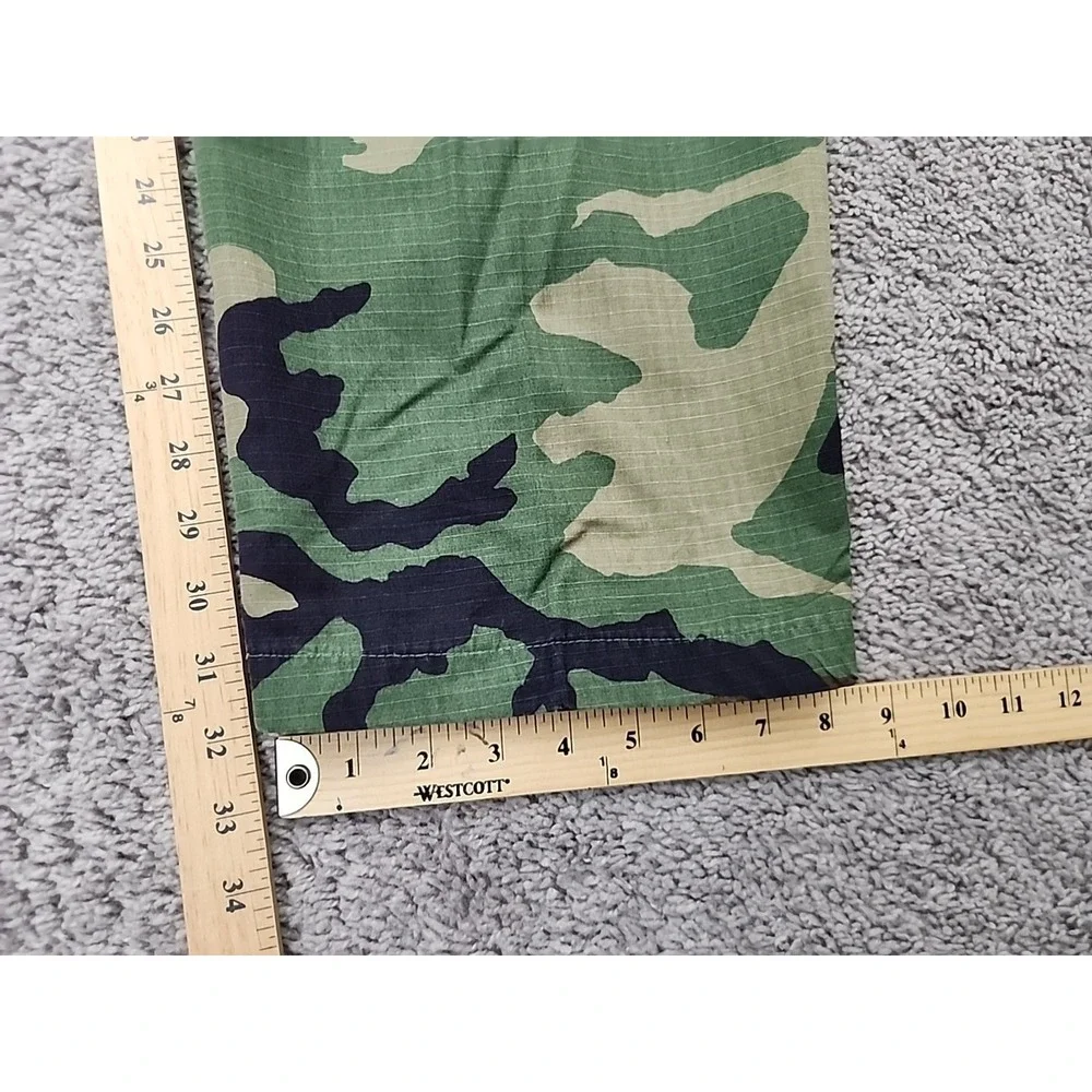 Vintage US Military Hot Weather Combat Trousers L Woodland Camo Tactical Uniform